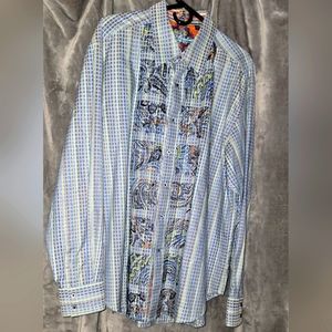 ⏮️⏮️⏮️NWOT Men's Vintage Robert Graham Shirt; Size: 2XL⏭️⏭️⏭️